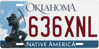OK license plate 636XNL