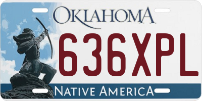 OK license plate 636XPL