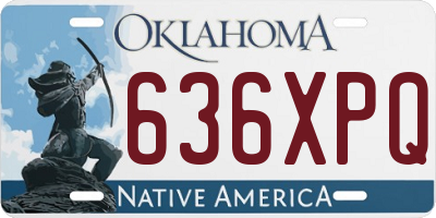 OK license plate 636XPQ