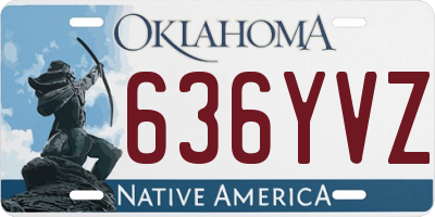 OK license plate 636YVZ