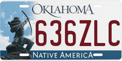OK license plate 636ZLC