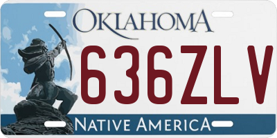 OK license plate 636ZLV