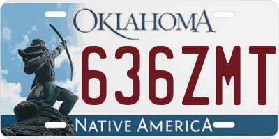 OK license plate 636ZMT