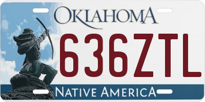 OK license plate 636ZTL