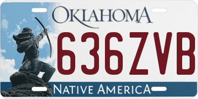 OK license plate 636ZVB