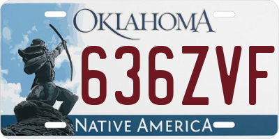 OK license plate 636ZVF