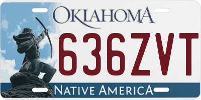 OK license plate 636ZVT