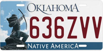 OK license plate 636ZVV