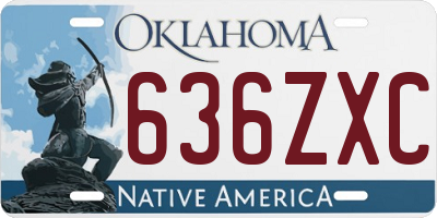 OK license plate 636ZXC