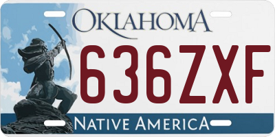 OK license plate 636ZXF