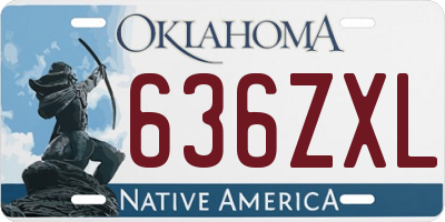 OK license plate 636ZXL