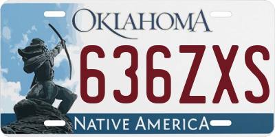OK license plate 636ZXS