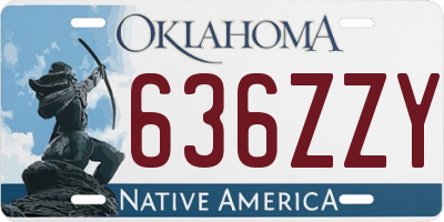 OK license plate 636ZZY