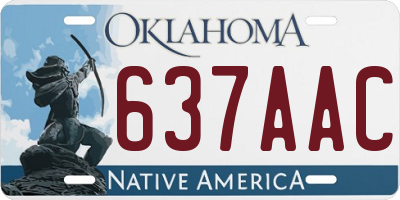 OK license plate 637AAC