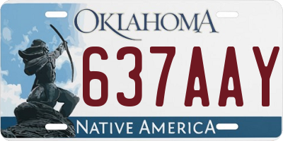 OK license plate 637AAY