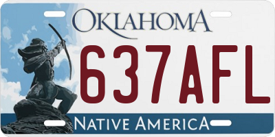 OK license plate 637AFL