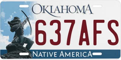 OK license plate 637AFS