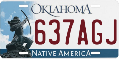 OK license plate 637AGJ