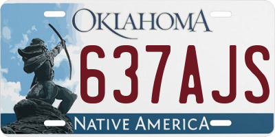 OK license plate 637AJS