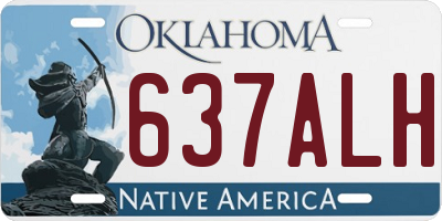 OK license plate 637ALH