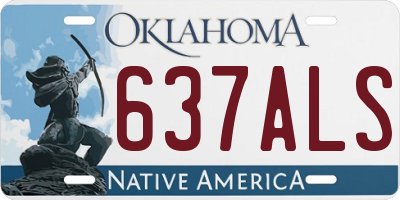 OK license plate 637ALS
