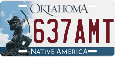 OK license plate 637AMT