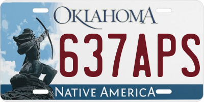 OK license plate 637APS
