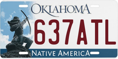 OK license plate 637ATL