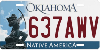 OK license plate 637AWV