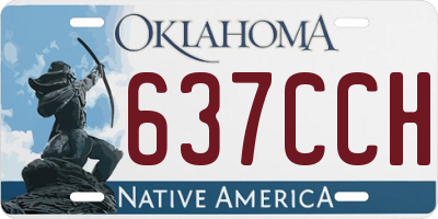 OK license plate 637CCH