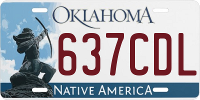 OK license plate 637CDL