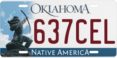 OK license plate 637CEL