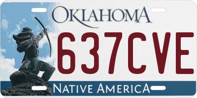 OK license plate 637CVE