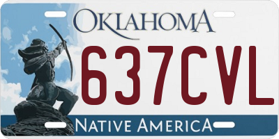 OK license plate 637CVL