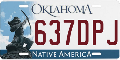 OK license plate 637DPJ
