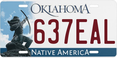 OK license plate 637EAL