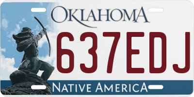 OK license plate 637EDJ