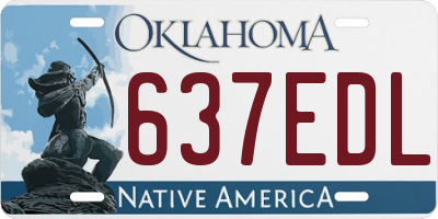 OK license plate 637EDL