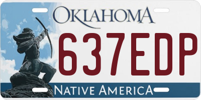 OK license plate 637EDP