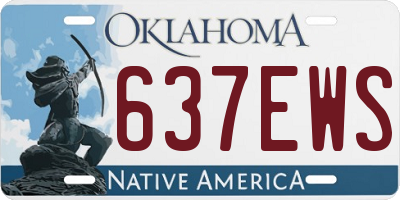 OK license plate 637EWS