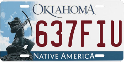 OK license plate 637FIU