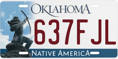 OK license plate 637FJL