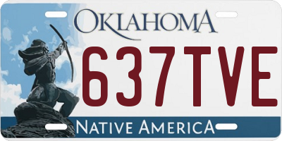 OK license plate 637TVE