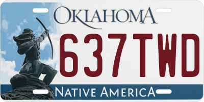 OK license plate 637TWD