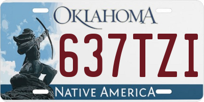 OK license plate 637TZI