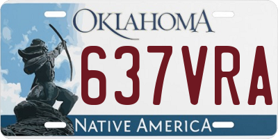 OK license plate 637VRA