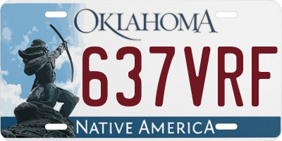 OK license plate 637VRF