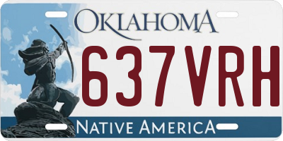 OK license plate 637VRH