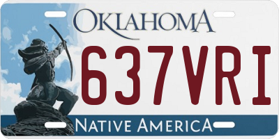 OK license plate 637VRI