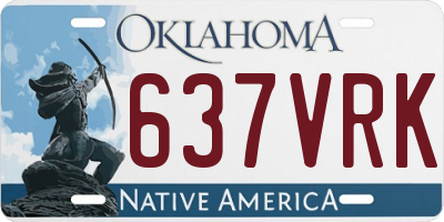 OK license plate 637VRK